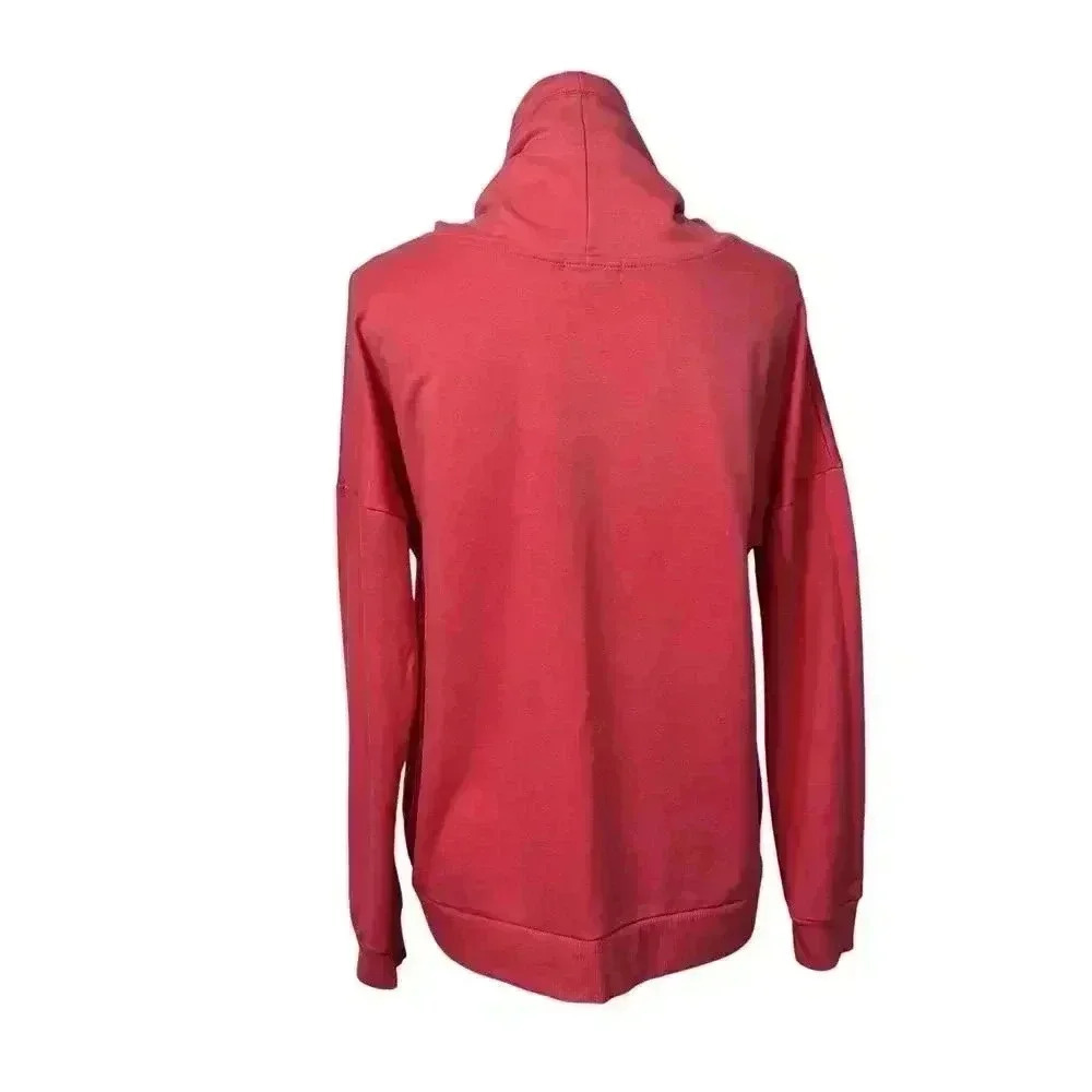 Simply Southern Med. Pink Cowl Neck Pullover With Adjustable Drawstrings - Picture 4 of 6